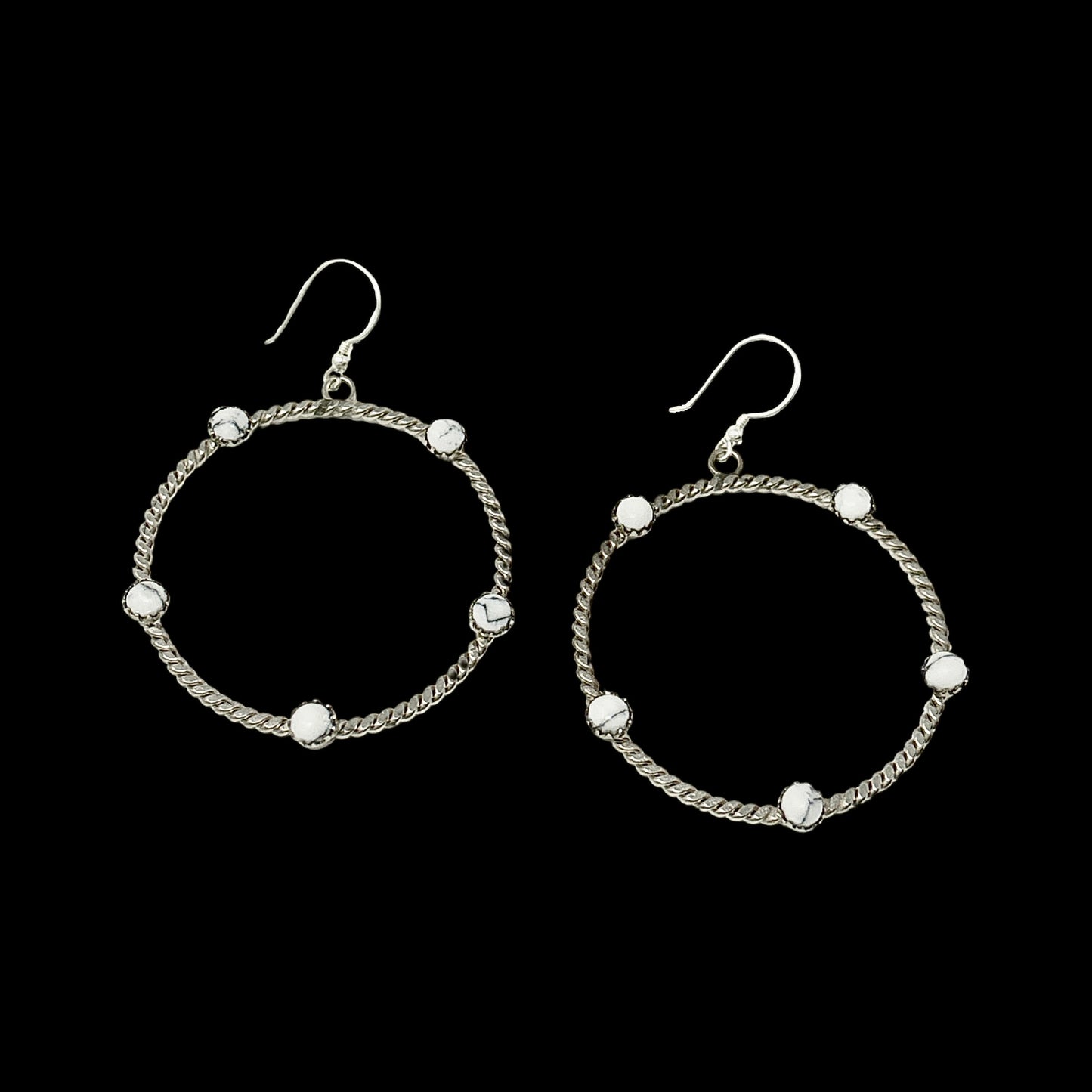 The Lakoda Turquoise Hoop Earrings