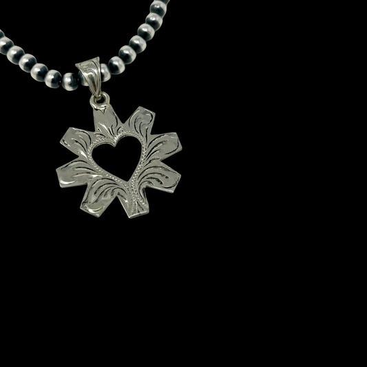 Spur Pendant with Cut Out Heart Pendant