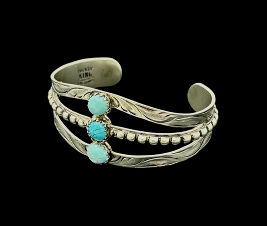 3 Tier Turquoise Cuff Bracelet
